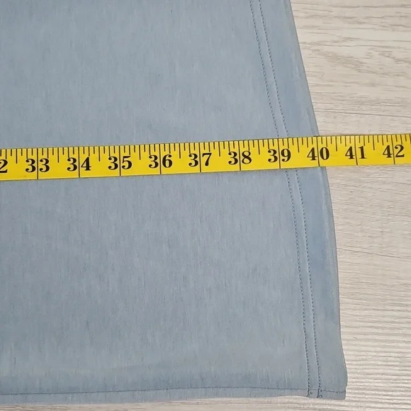 Dear Scarlett Flare Leg Pants 1X Blue Stretch Lounge Modern Casual Relaxed NWT - Picture 15 of 15